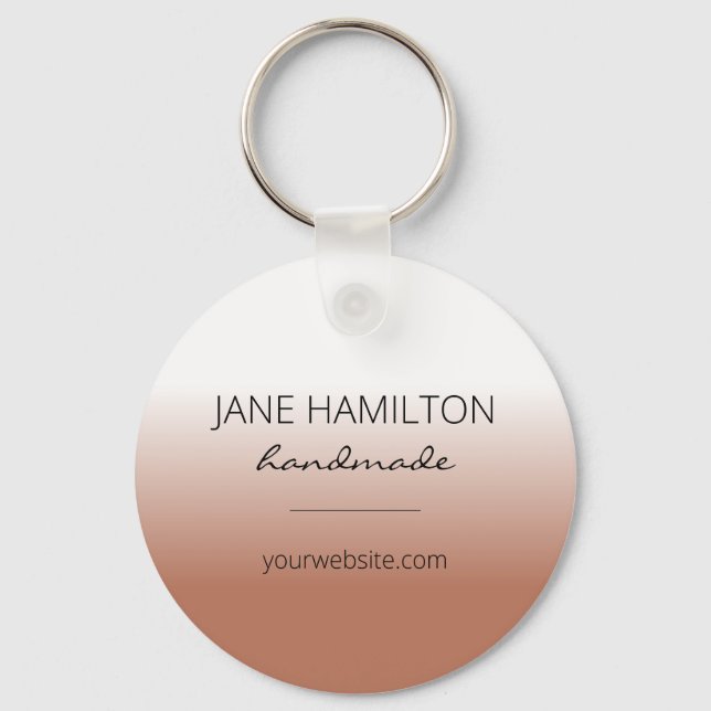 Llavero Logotipo comercial Terracotta Simple Keychain (Anverso)