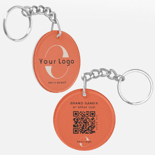 Llavero Logotipo de 2 caras y código QR en negocios de Ora