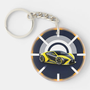 Llavero Logotipo de coche deportivo en estilo circular mod