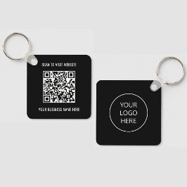 Llavero Logotipo de código QR Keychain negro promocional