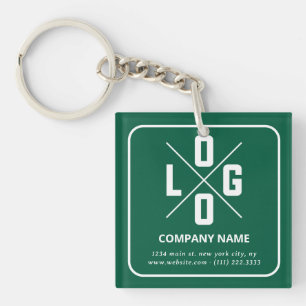 Llavero Logotipo de Código QR Personalizado Minimalista Mo