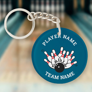 Llavero Logotipo de equipo de bolos personalizado | Llaver