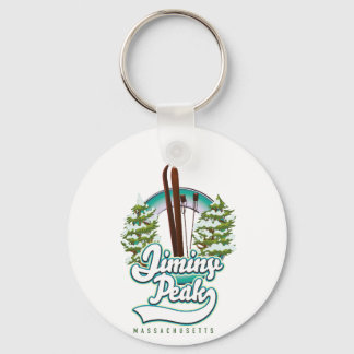 Llavero logotipo de esquí de jiminy peak massachusetts