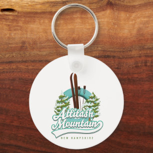 Llavero logotipo de esquí de montaña Attitash New Hampshir