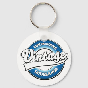 Llavero logotipo de estilo vintage de Dudelange Luxemburgo