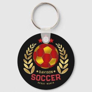 Llavero Logotipo de fútbol con nombre personalizado