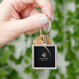 Llavero Logotipo de león elegante profesional Personalizad