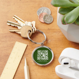 Llavero Logotipo de negocio de medios sociales Código QR V