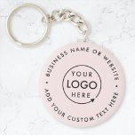 Llavero Logotipo de negocio | Profesional femenino Rosa de<br><div class="desc">Una sencilla plantilla de negocio rosa rosa y personalizado en un estilo minimalista moderno que se puede actualizar fácilmente con el logotipo y el texto de su empresa. Si necesitas ayuda para personalizar este producto,  por favor contáctame con el botón de mensaje y estaré encantado de ayudarte.</div>