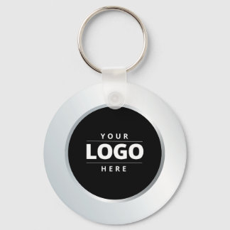 Llavero Logotipo de negocio Silver Código QR Código clave 