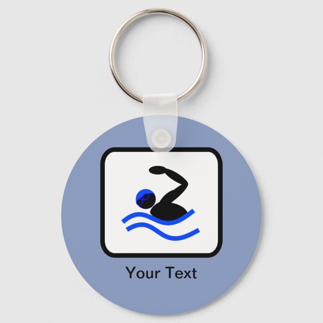 Llavero Logotipo de personalizable Swimmer (Anverso)