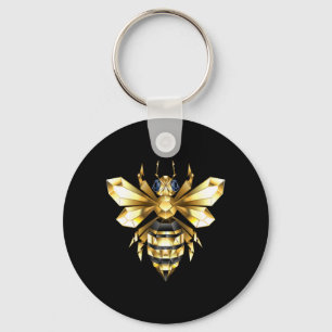 Llavero Logotipo de Relieve metalizado dorado falso poligo