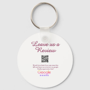Llavero logotipo de reseña comercial de Google Scan QR rev