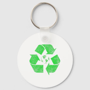 Llavero Logotipo de símbolo de reciclaje Día de la Tierra 