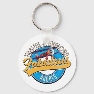 Llavero logotipo de Viajar y Explorar Rodas Fabulosa