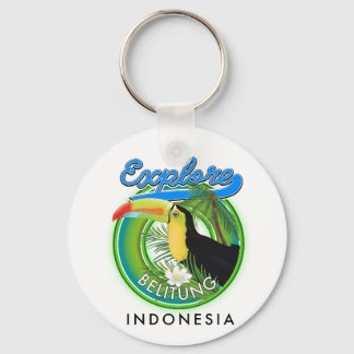 Llavero logotipo de viaje a Belitung Indonesia