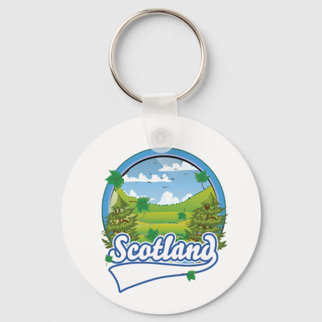 Llavero logotipo de viajes a Escocia (Anverso)