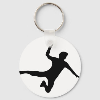 Llavero logotipo del jugador de balonmano negro