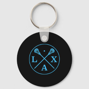 Llavero Logotipo del jugador Lacrosse - Blue Team Color La