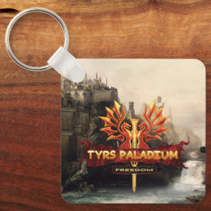 Llavero Logotipo del Paladio Tyrs con cadena de fondo