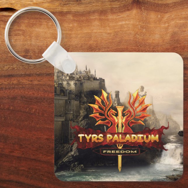 Llavero Logotipo del Paladio Tyrs con cadena de fondo (Anverso)