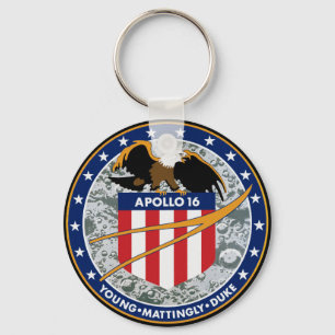 Llavero Logotipo del parche de la misión de la NASA Apolo 