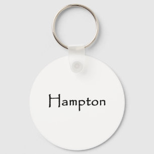 Llavero Logotipo del texto de Hampton