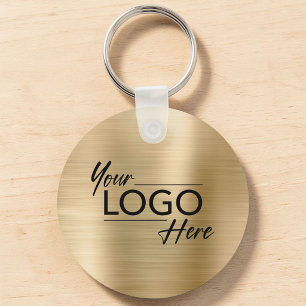 Llavero Logotipo dorado de negocio moderno