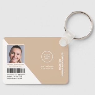 Llavero Logotipo Empleado corporativo Foto ID Empleado Lan