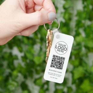 Llavero Logotipo Empresarial Código QR Promocional Persona
