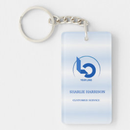Llavero Logotipo empresarial | Personal de empleados azul 