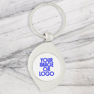 Llavero Logotipo Empresarial Simple Blanco