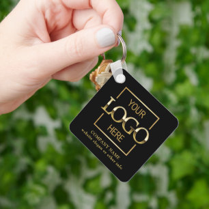 Llavero Logotipo empresarial y código QR de marca promocio