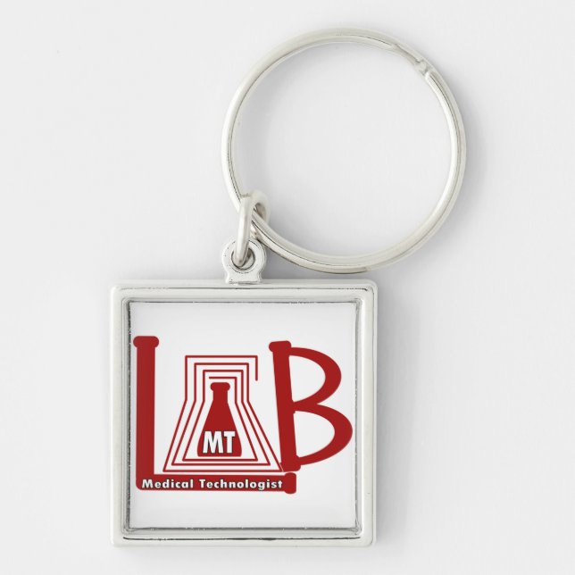 LLAVERO LOGOTIPO LAB FLASK MT - TECNOLOGISTA MÉDICA (Frente)
