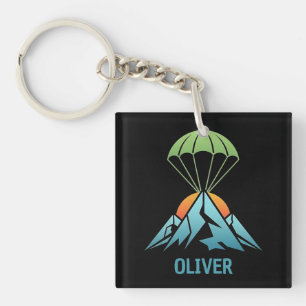 Llavero Logotipo minimalista de paracaídas de montaña