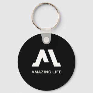 Llavero Logotipo Monocromo de Amazing Life A