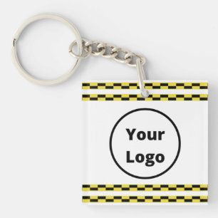 Llavero Logotipo personalizado bloques amarillo y negro