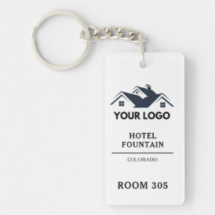 Llavero Logotipo Personalizado Floral Hotel o Motel