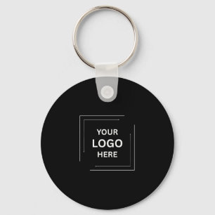 Llavero Logotipo personalizado negro moderno minimalista p