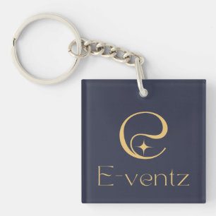 Llavero Logotipo promocional l Navy Blue & Gold