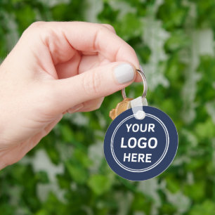 Llavero Logotipo QR personalizado moderno para negocios az