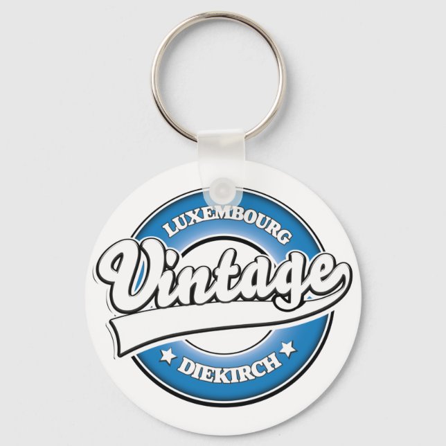 Llavero logotipo retro de Diekirch Luxemburgo  (Anverso)