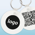 Llavero Logotipo sencillo Código QR Promocional comercial<br><div class="desc">Añada su propio logotipo y código QR a este sorprendente diseño profesional minimalista. Ideal para la marca de empleados,  o como producto promocional para sus empleados,  clientes y clientes.</div>