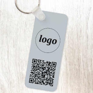 Llavero Logotipo simple Código QR Azul