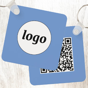 Llavero Logotipo simple Código QR Azul