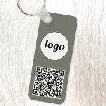 Llavero Logotipo simple Código QR Sage para empresas Verde<br><div class="desc">Añada su propio logotipo y código QR a este sorprendente diseño profesional minimalista. Ideal para la marca de empleados,  o como producto promocional para sus empleados,  clientes y clientes.</div>