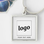 Llavero Logotipo simple con negocio de texto<br><div class="desc">Añade tu propio logotipo y elección de texto a este diseño. Eliminar el texto si lo prefiere. Minimalista y profesional. Excelente para la marca de empleados,  o como producto promocional para sus clientes y clientes.</div>