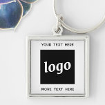 Llavero Logotipo simple con negocio de texto<br><div class="desc">Añade tu propio logotipo y elección de texto a este diseño. Minimalista y profesional. Excelente para la marca de empleados,  o como producto promocional para sus clientes y clientes.</div>