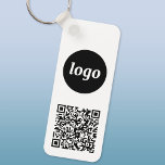 Llavero Logotipo simple QR Code<br><div class="desc">Añada su propio logotipo y código QR a este sorprendente diseño profesional minimalista. Ideal para la marca de empleados,  o como producto promocional para sus empleados,  clientes y clientes.</div>