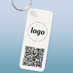 Llavero Logotipo simple QR Code<br><div class="desc">Añada su propio logotipo y código QR a este sorprendente diseño profesional minimalista. Ideal para la marca de empleados,  o como producto promocional para sus empleados,  clientes y clientes.</div>